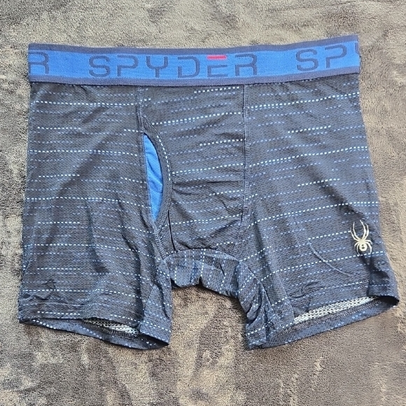 Spyder Blue Boxer Briefs Performance Stretch - Picture 1 of 4